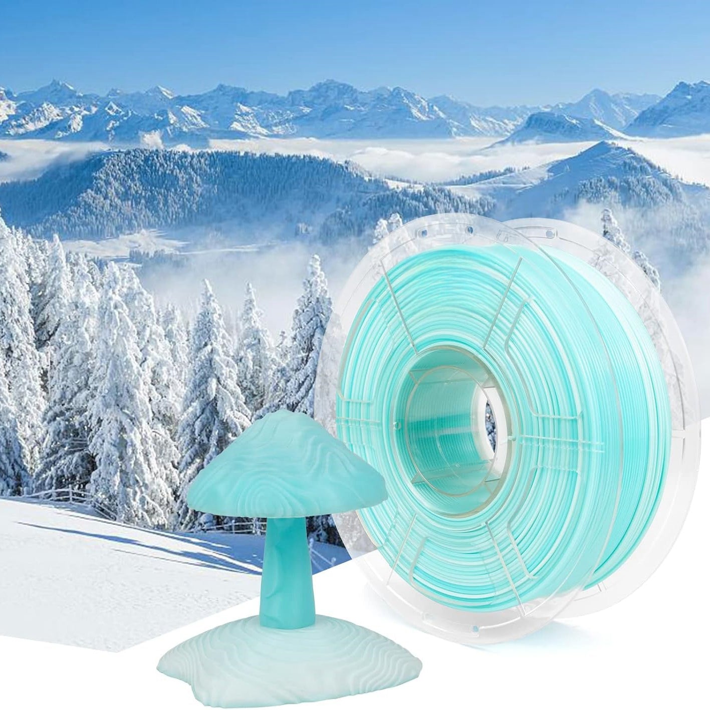 Blue to White PETG 3D Printer Filament