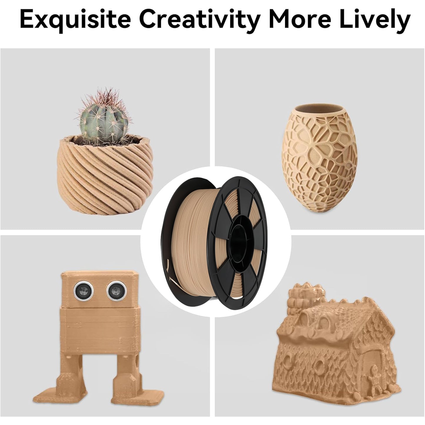 Wood Color PLA Filament