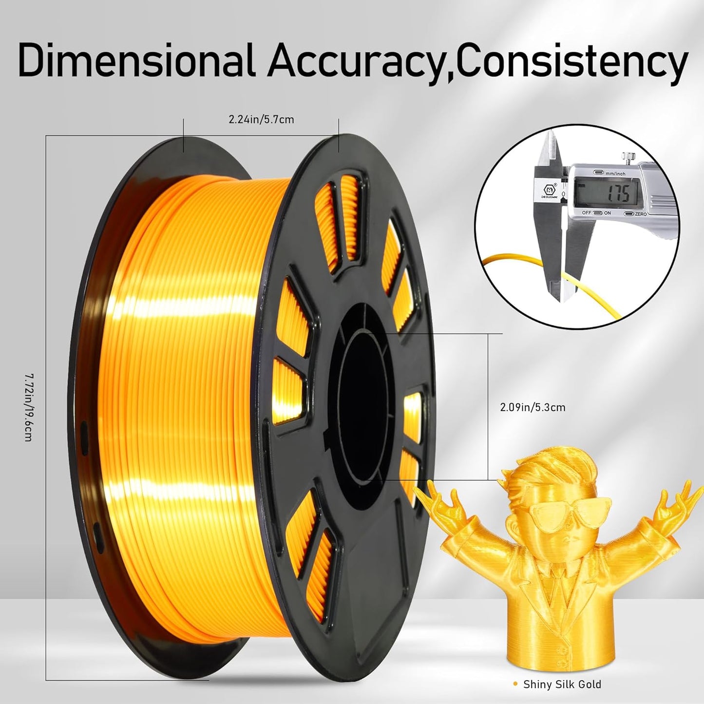 Silk Gold PLA Filament